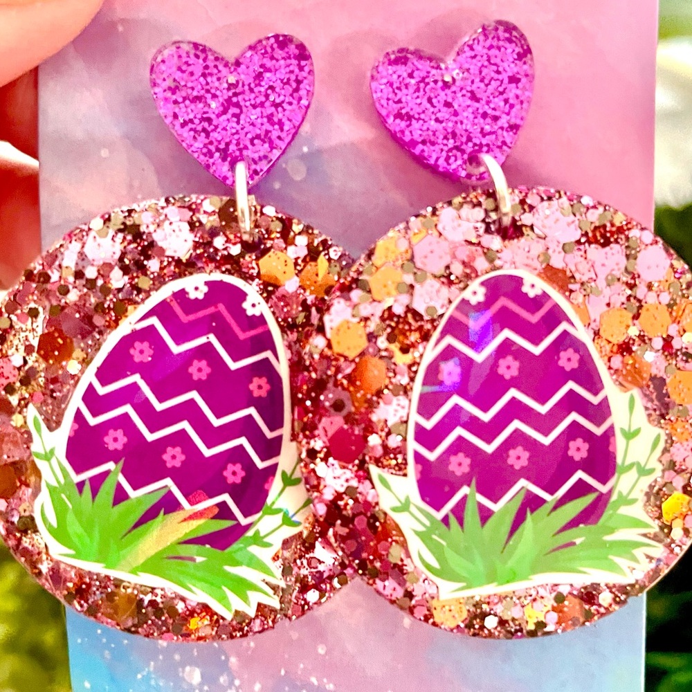 Easter Egg Acrylic Earrings